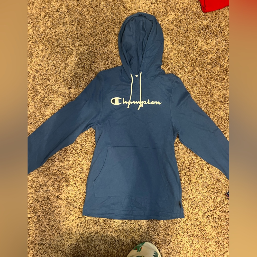 Men’s Champion Blue Hooded Shirt